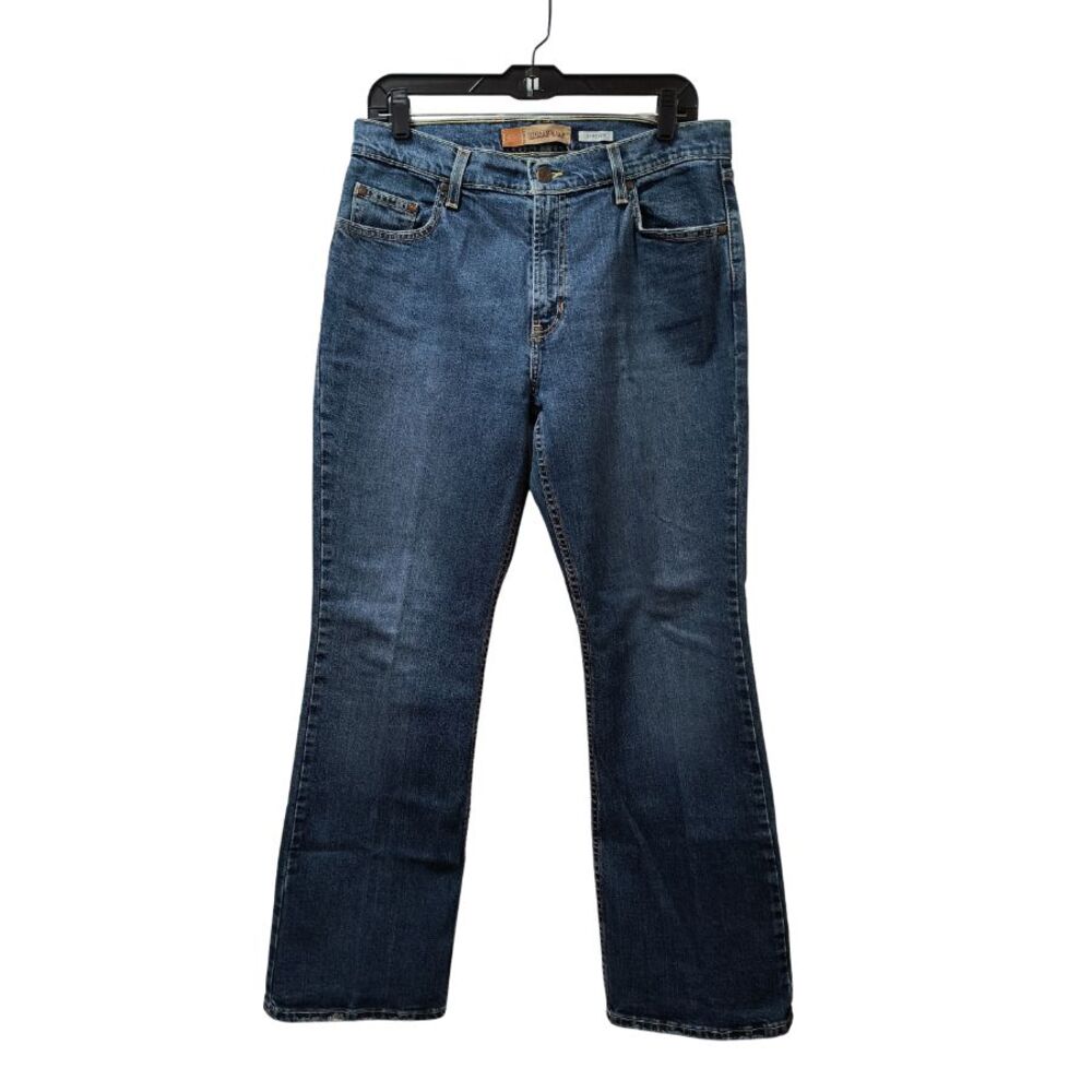Vintage Old Navy Curvy Jeans Women’s 32x29 Blue Bootcut Distressed Stretch Denim